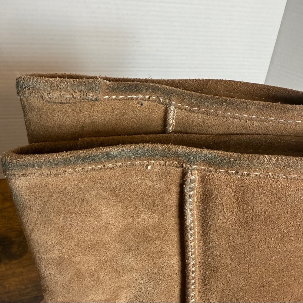 Xhilaration Boots Genuine Suede Tan Faux Fur Lining Women's Size 7 Rubber Sole - Picture 9 of 12
